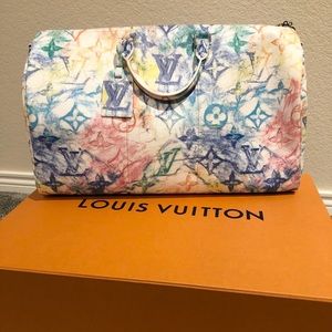 Louis Vuitton Keepall Bandoulière 50 (Virgil Abloh)- Pastel